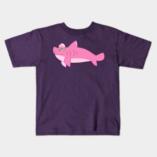 Peach Fruit Shark Kids T-Shirt